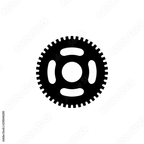 Chain ring sprocket bike isolated vector icon