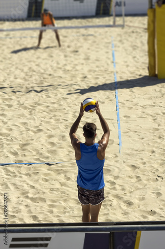 players beach soccer competiotion during match photo