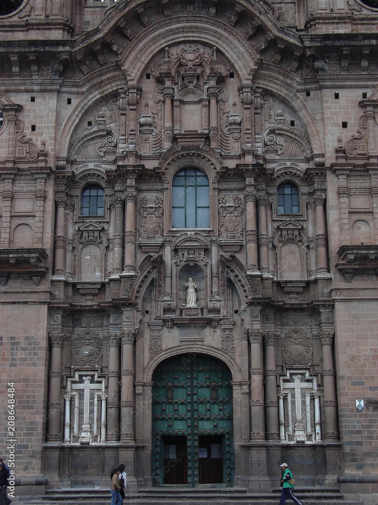Cuzco cathedral during a normal day