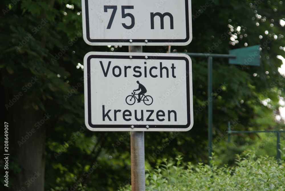Fahrradfahrer-Schild