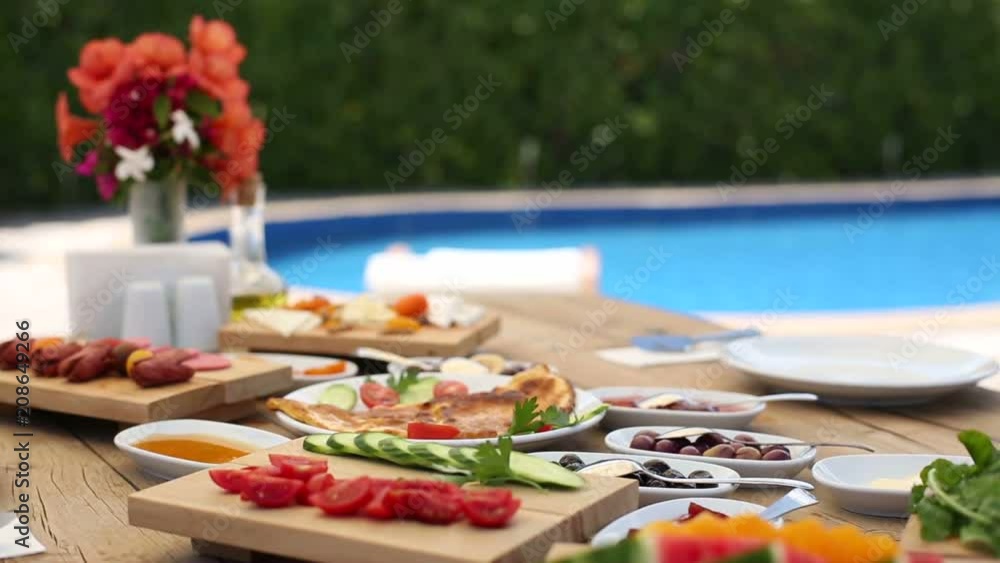 Turkish Breakfast Table no People Turkish Breakfast Table no People
