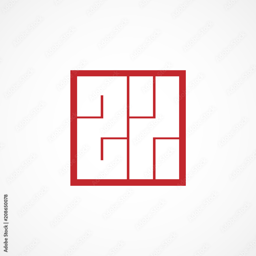 Initial Letter ZX Logo Template Design