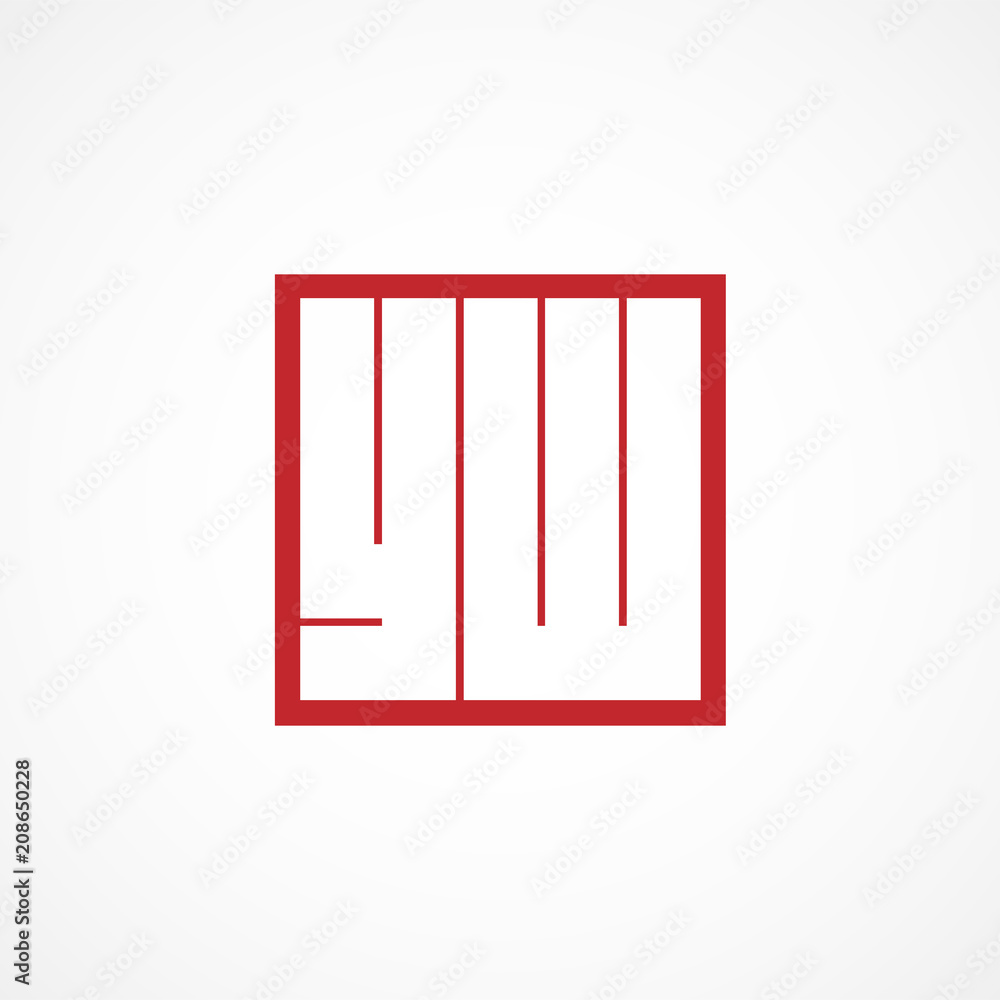 Initial Letter YW Logo Template Design