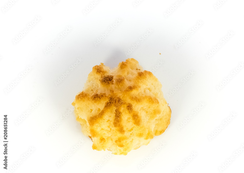 Polvorones typical spansih on white background Polvorones typical spansih on white background