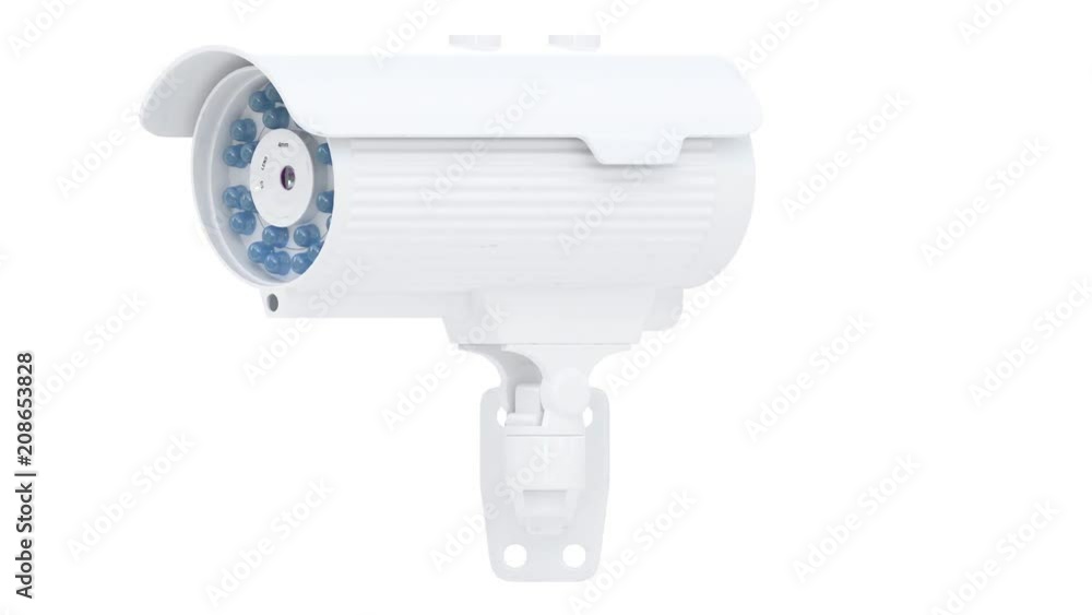 security camera spinning or rotating on a white or green background 3d rendering security camera spinning or rotating on a white or green background 3d rendering