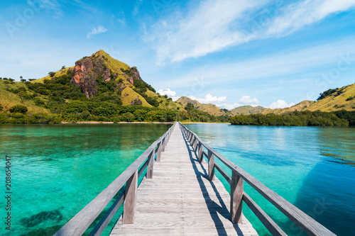 Marijite Bridge of the private island from Komodo Island (Komodo National Park), Labuan Bajo, Flores, Indonesia