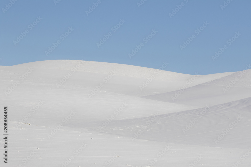 snow covered hills in palouse