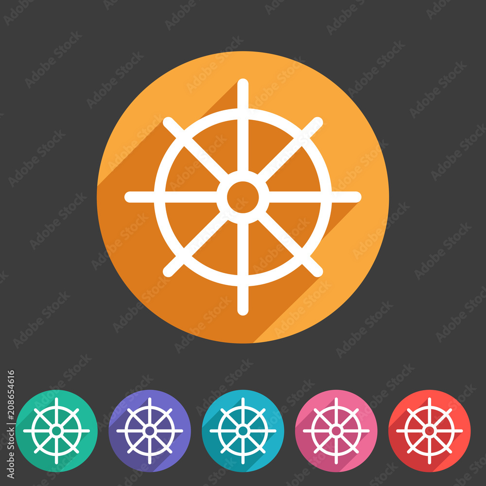 dharma wheel dharmachakra buddhism icon flat web sign symbol logo label dharma wheel dharmachakra buddhism icon flat web sign symbol logo label