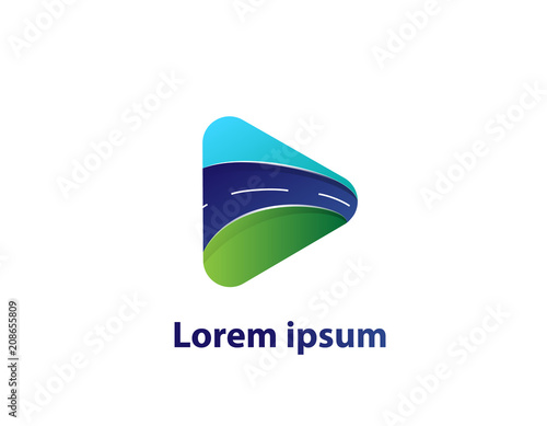 Driving school design logo