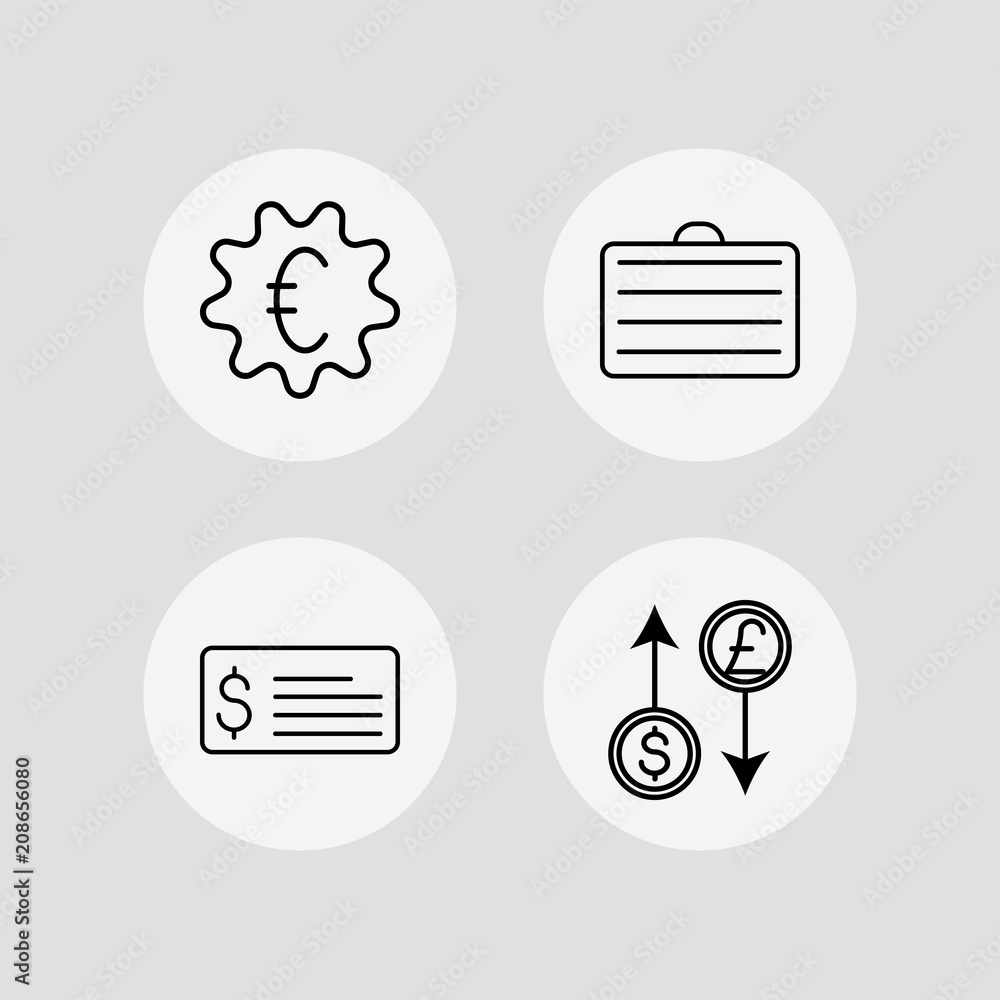 Finance vector icons set. Outlined linear icons Finance vector icons set. Outlined linear icons