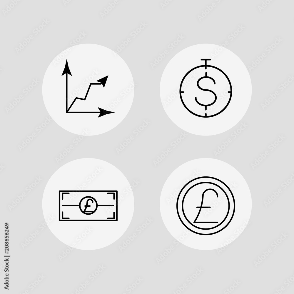Finance vector icons set. Outlined linear icons Finance vector icons set. Outlined linear icons