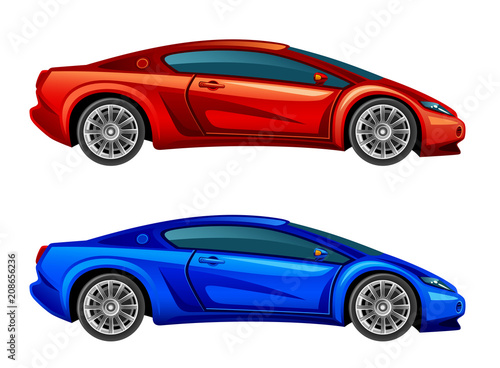 Sport car on a white background