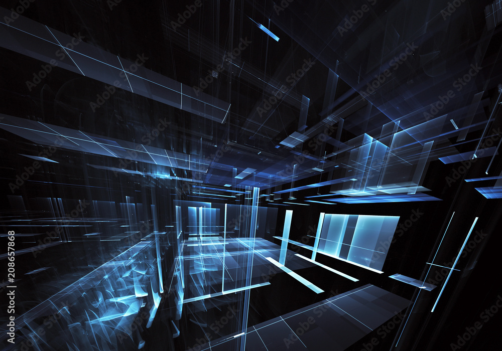 Fractal art - computer 3D image, technological background Fractal art - computer 3D image, technological background
