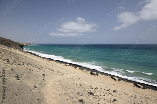 Sandy beach on Fuerteventura