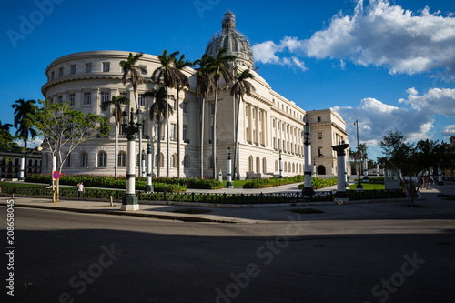 HABANA, CUBA-JANUARY 12: City street on January 12, 2018 in Habana, Cuba. Street view of Habana