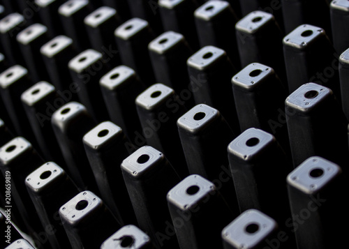 Plastic purveyances at the production of cassettes for the sprouts of plants