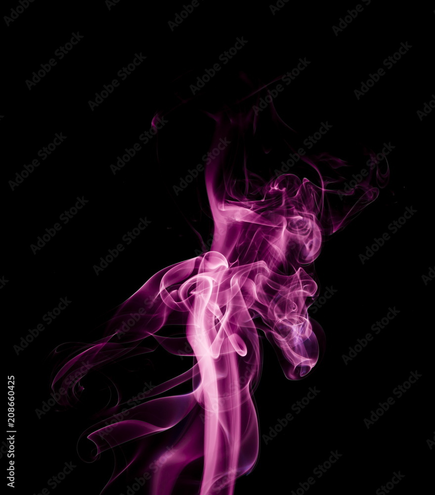 Purple smoke on black background Purple smoke on black background