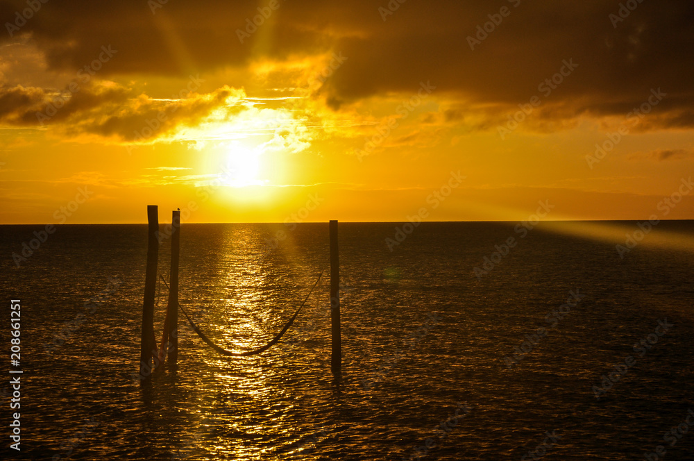 Beach sunset at Holbox Island, Mexico Beach sunset at Holbox Island, Mexico