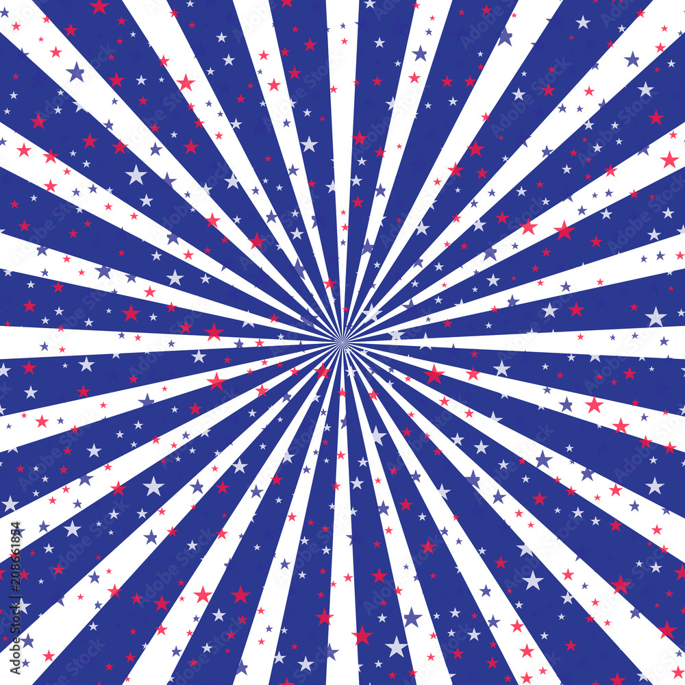 Abstract background for Independence Day of USA. Vector