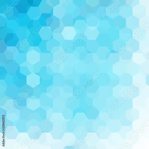 Background made of blue  white colors. hexagons. Square composition with geometric shapes. Eps 10