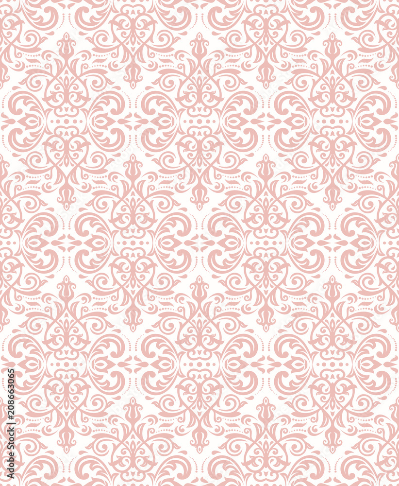 Orient classic pink pattern. Seamless abstract background with repeating elements. Orient background