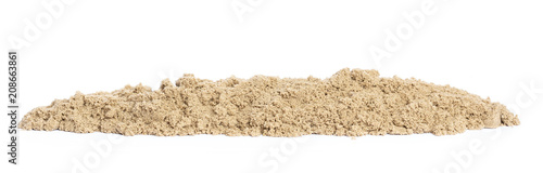 Kinetic Sand In A Heap Close-up For Children Creativity And Indoor Or Outdoor Game Isolated On White Background, Panorama