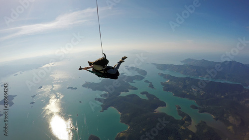 Skydiving tandem happiness