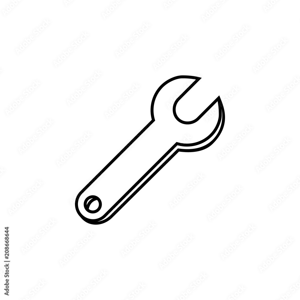 wrench outline icon. Element of construction icon for mobile concept and web apps. Thin line wrench outline icon can be used for web and mobile wrench outline icon. Element of construction icon for mobile concept and web apps. Thin line wrench outline icon can be used for web and mobile
