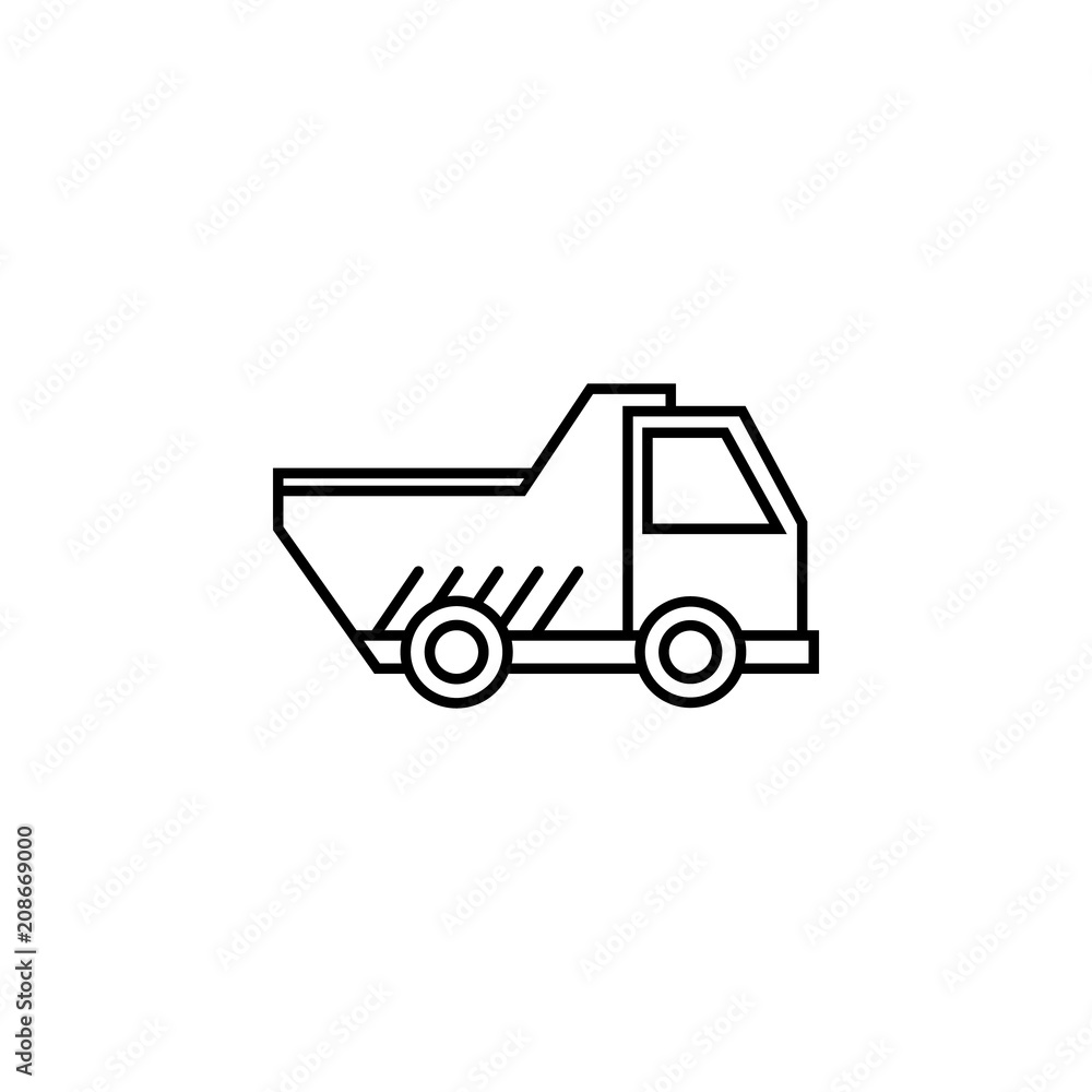 truck outline icon. Element of construction icon for mobile concept and web apps. Thin line truck outline icon can be used for web and mobile