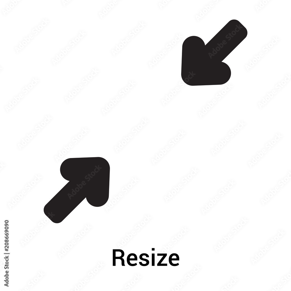 Resize icon vector sign and symbol isolated on white background, Resize logo concept Resize icon vector sign and symbol isolated on white background, Resize logo concept