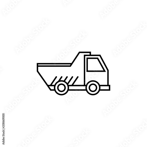 truck outline icon. Element of construction icon for mobile concept and web apps. Thin line truck outline icon can be used for web and mobile