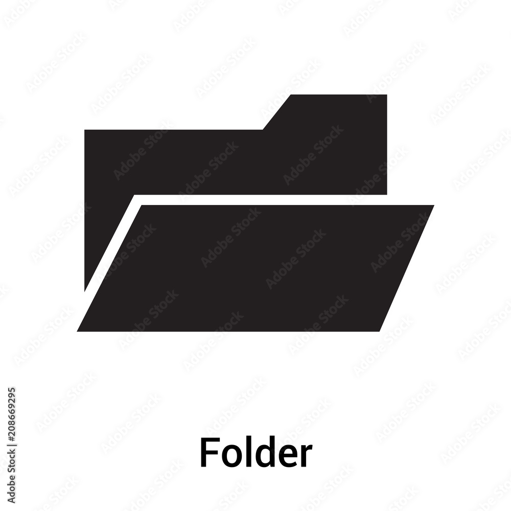 Folder icon vector sign and symbol isolated on white background, Folder logo concept Folder icon vector sign and symbol isolated on white background, Folder logo concept