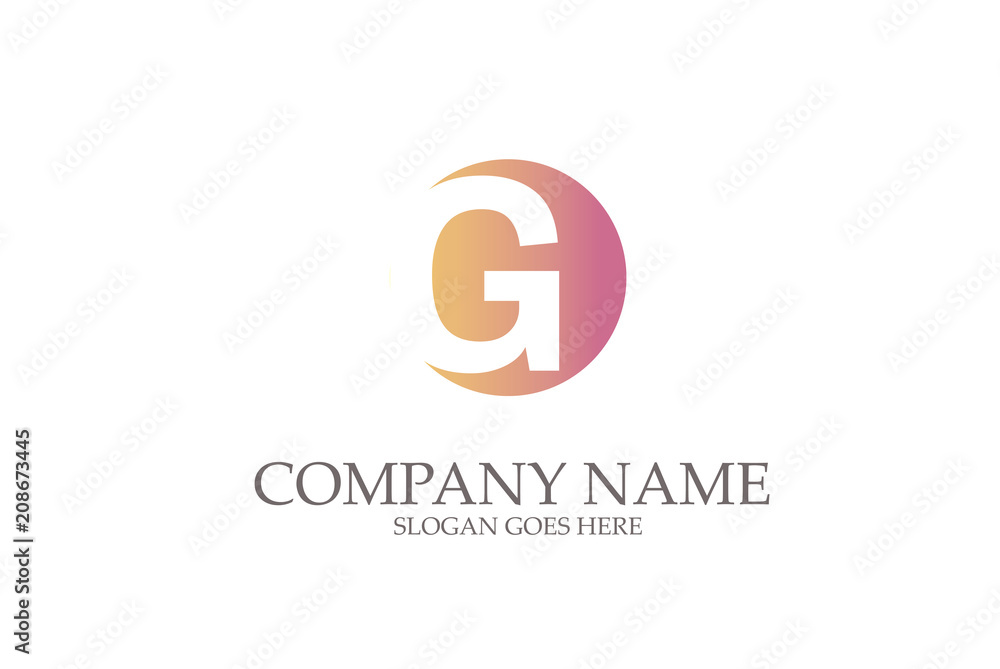 Letter G Round Icon Vector Design Element Template Letter G Round Icon Vector Design Element Template