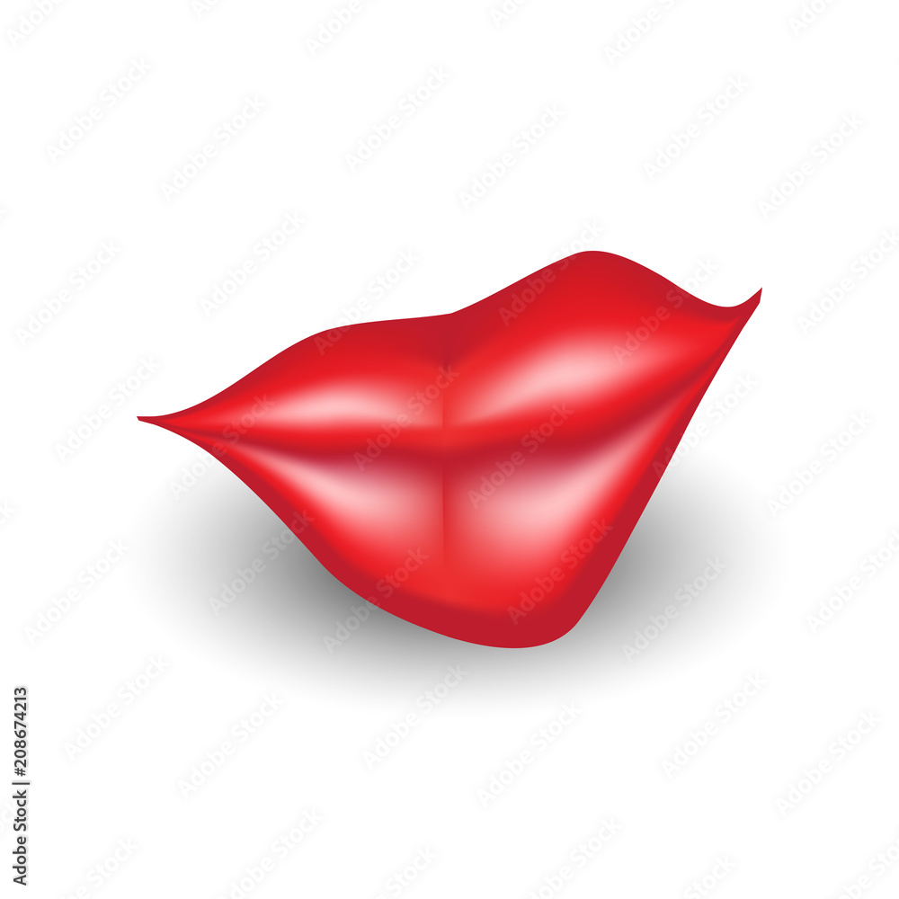 3d Vector Lips Icon 3d Vector Lips Icon