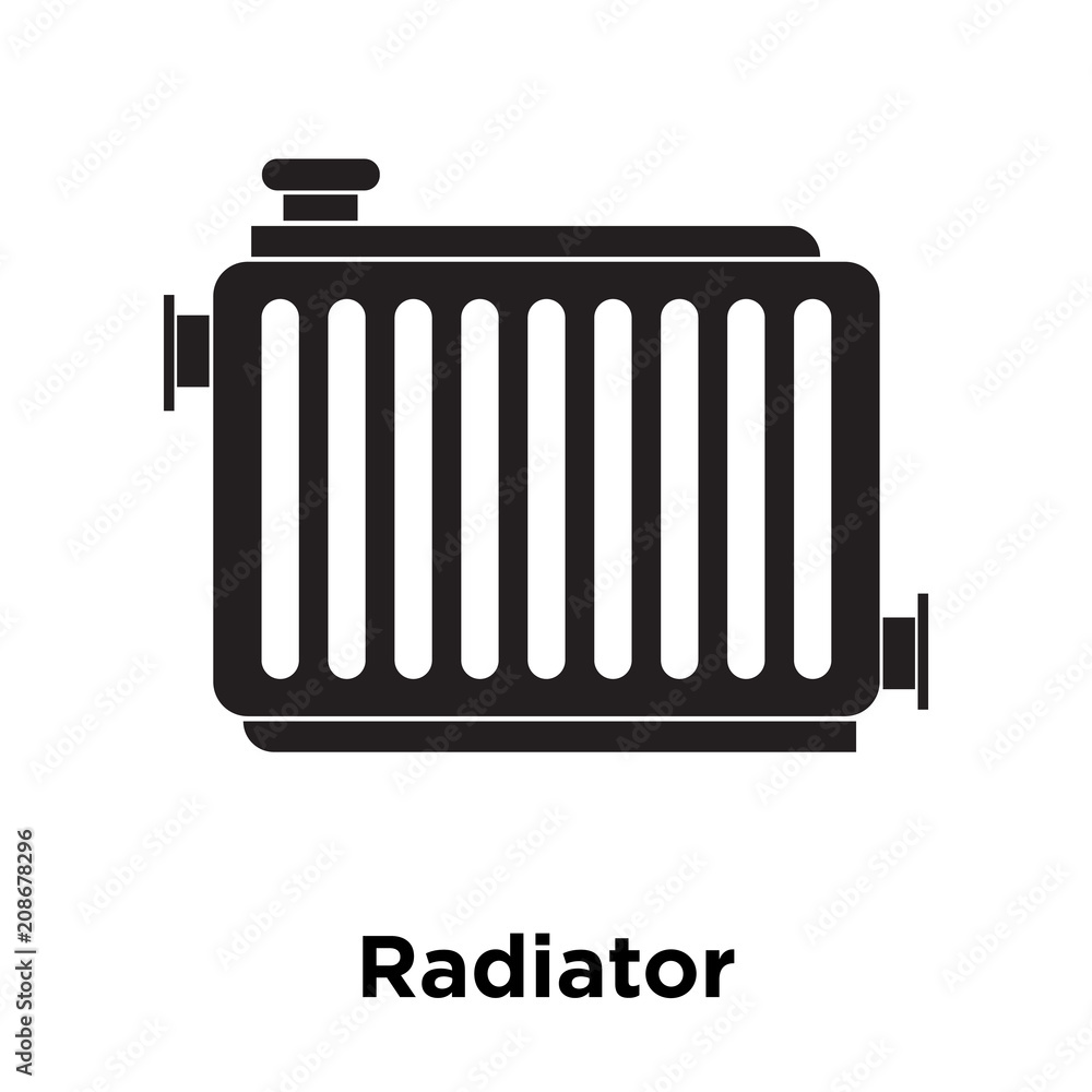 Radiator icon vector sign and symbol isolated on white background, Radiator  logo concept Stock Vector | Adobe Stock