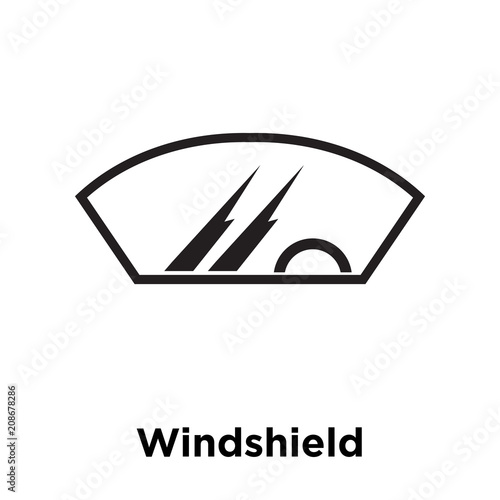 Windshield icon vector sign and symbol isolated on white background, Windshield logo concept