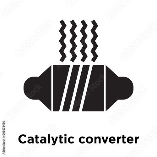 Catalytic converter icon vector sign and symbol isolated on white background, Catalytic converter logo concept