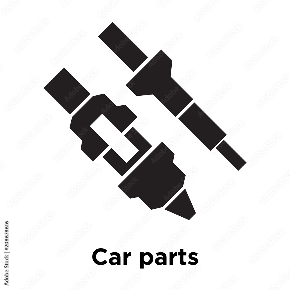 Car parts icon vector sign and symbol isolated on white background, Car parts logo concept Car parts icon vector sign and symbol isolated on white background, Car parts logo concept