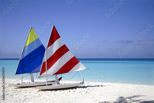 Sailboats on the Beach