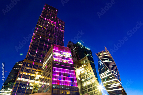 modern Business Center in the night lights