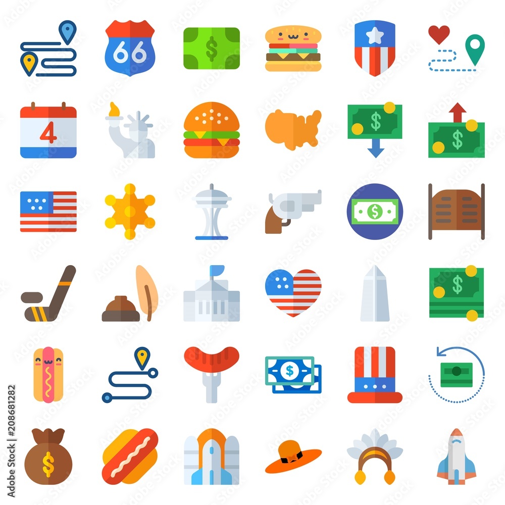 United States icons set United States icons set