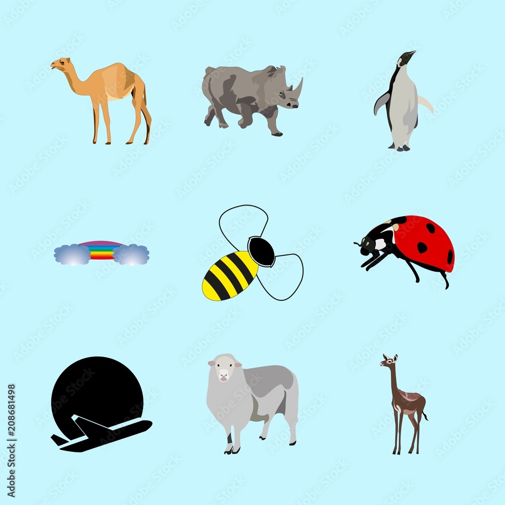 Obraz premium animals icons set