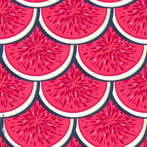 Seamless pattern with halves figs. Healthy dessert. Fruity repeating background. Hand drawn fruits. Exotic food. Wrapping, print on clothes, wallpaper, summer banner. Vector illustration, eps10