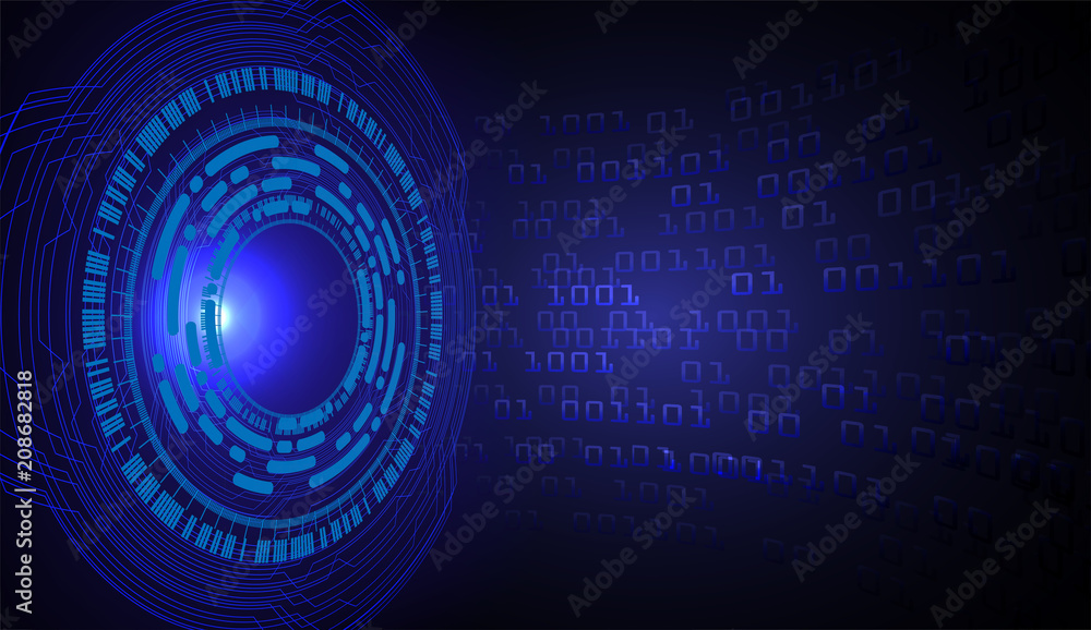 binary circuit board future technology, blue cyber security concept background, abstract hi speed digital internet.motion move blur. eye pixel vector binary circuit board future technology, blue cyber security concept background, abstract hi speed digital internet.motion move blur. eye pixel vector