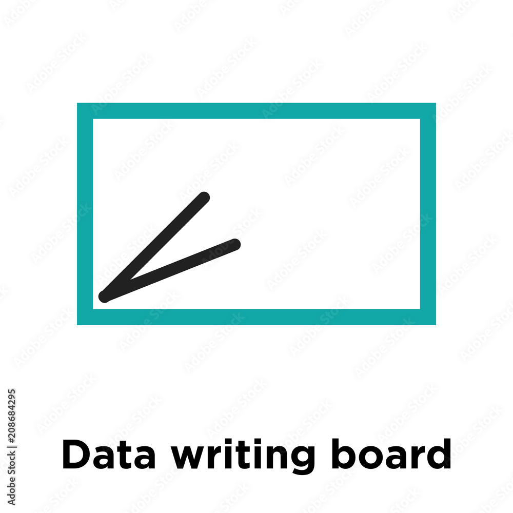 Data writing board interface symbol icon vector sign and symbol isolated on white background, Data writing board interface symbol logo concept Data writing board interface symbol icon vector sign and symbol isolated on white background, Data writing board interface symbol logo concept