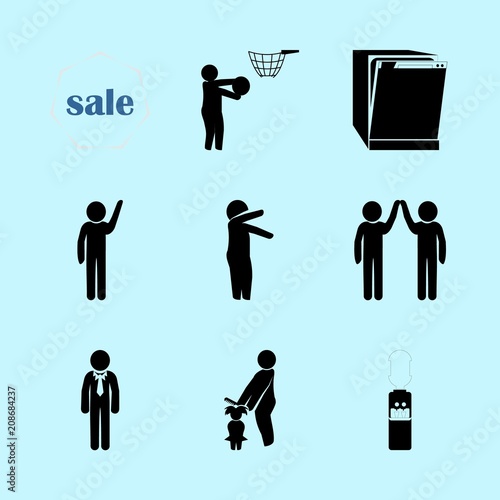 icons about Human with briefcase, hug me, caucasian, abuse and dirty