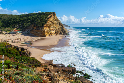 Sao Juliao Beach in Ericeira Portugal.
