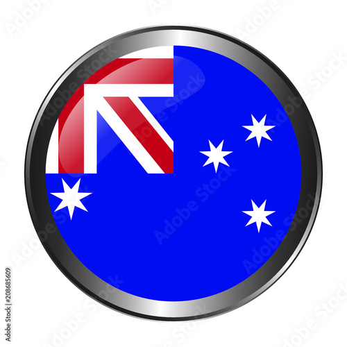 Free Download Button Australien Flagge  - GFXLoad