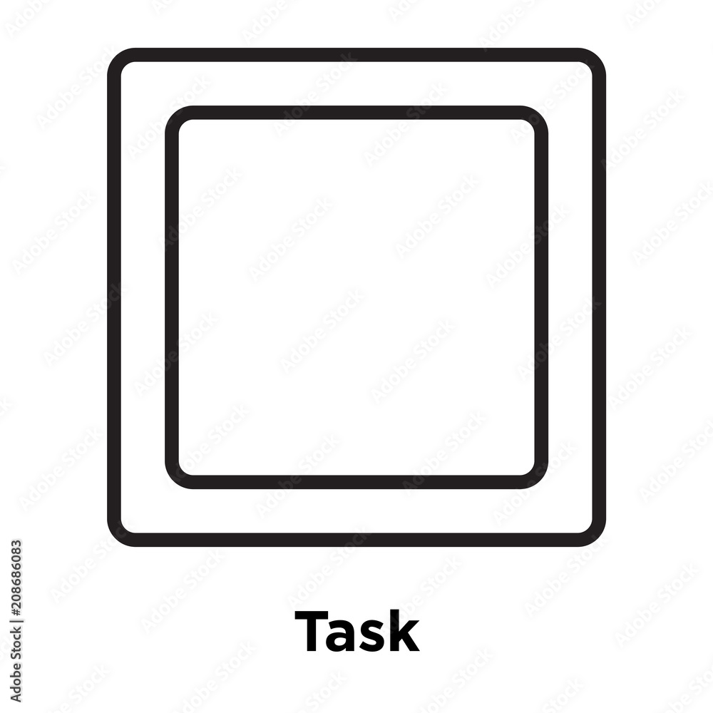 Task icon vector sign and symbol isolated on white background, Task logo concept Task icon vector sign and symbol isolated on white background, Task logo concept