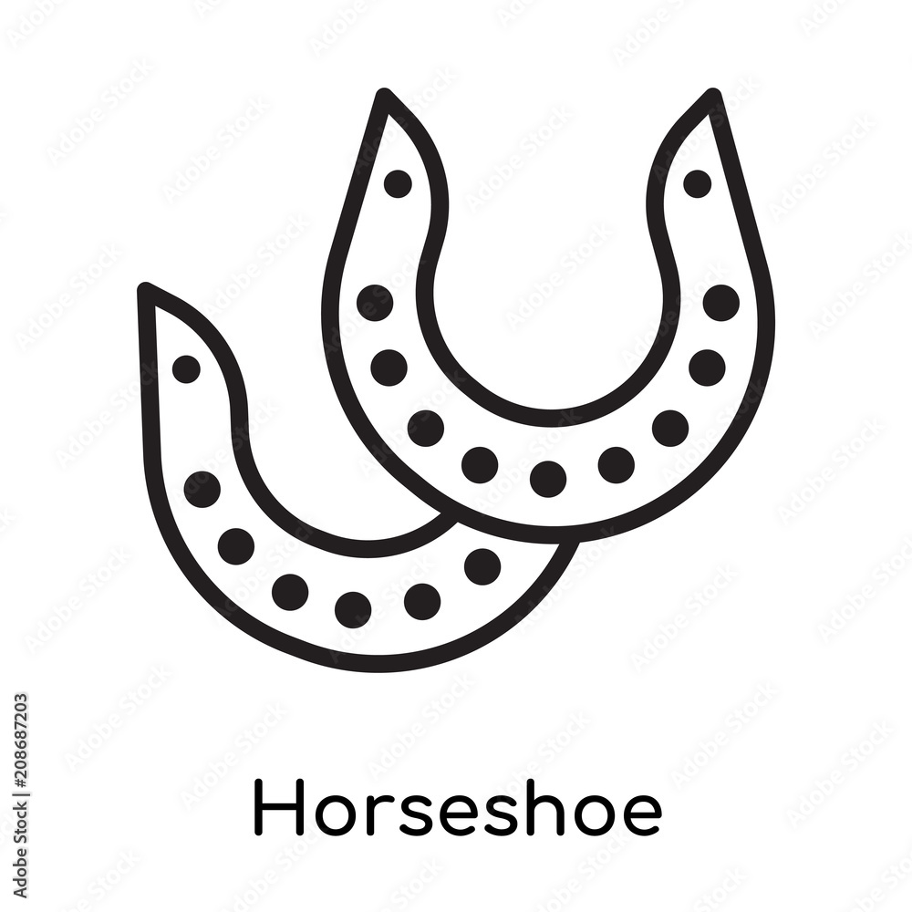 Horseshoe icon vector sign and symbol isolated on white background, Horseshoe logo concept , outline symbol, linear sign , outline symbol, linear sign Horseshoe icon vector sign and symbol isolated on white background, Horseshoe logo concept , outline symbol, linear sign , outline symbol, linear sign